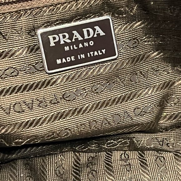 Prada chocolate brown micro fiber & leather bag with dust bag - Picture 9 of 13